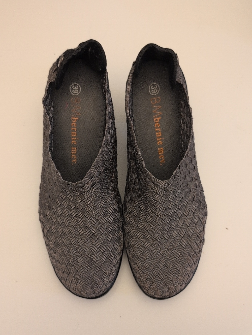 Bernie Mev Low Block Metalic Weave Shoes Size 39